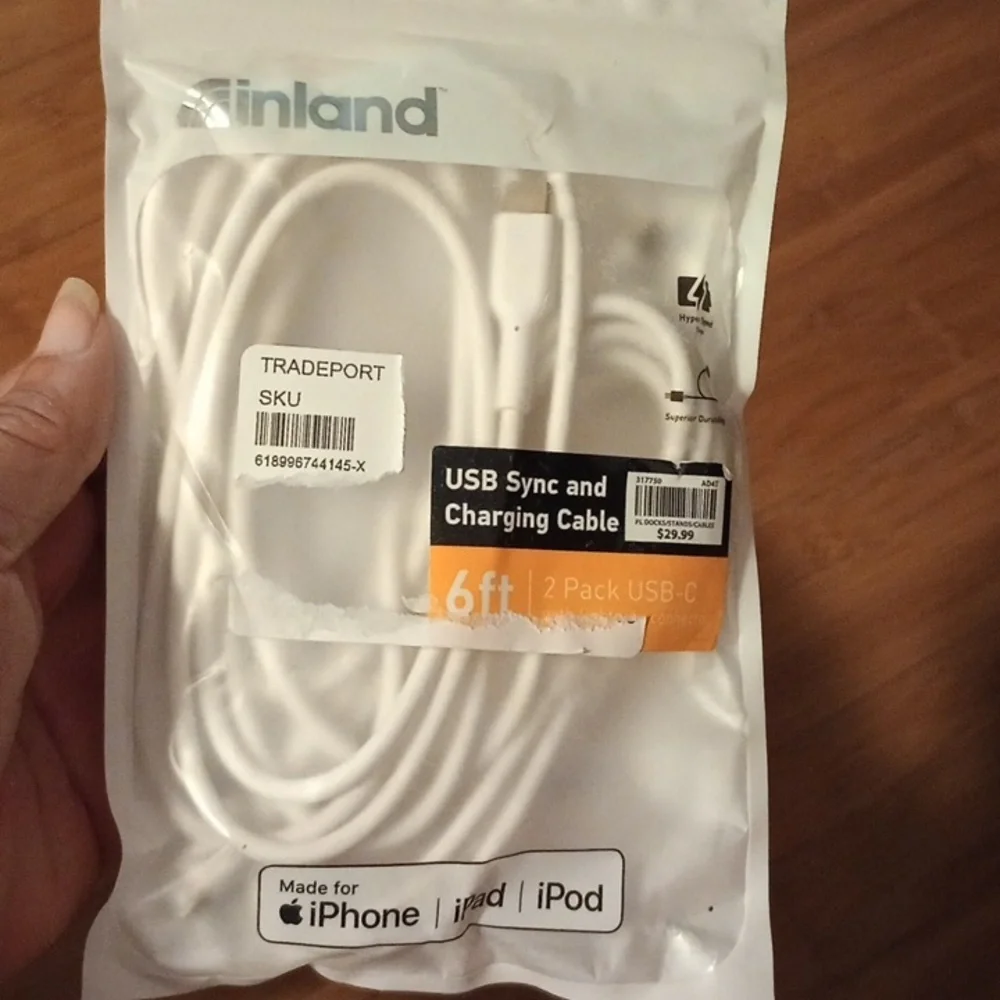New never opened 2 USB sync and charging cables